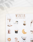 Lovely Winter Cozy Coffee Shop Sticker Sheet