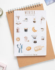 Lovely Winter Cozy Coffee Shop Sticker Sheet