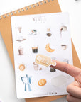 Lovely Winter Cozy Coffee Shop Sticker Sheet