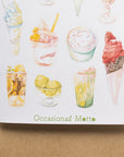 Set of 2 Delightful Summer Watercolor Sticker Sheets