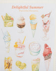 Set of 2 Delightful Summer Watercolor Sticker Sheets