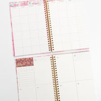 Hardcover Spiral Undated Planner for 12 Months