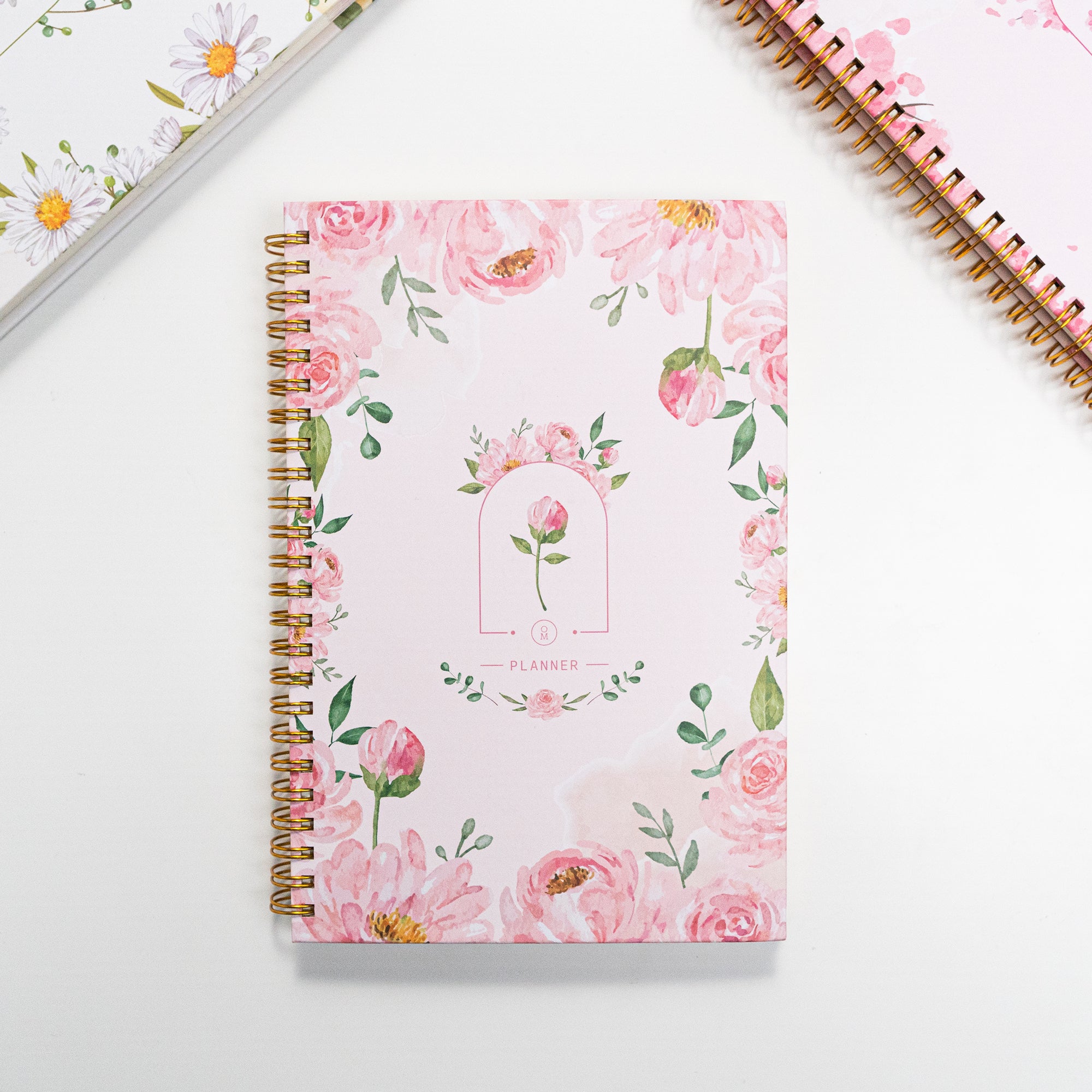 Hardcover Spiral Undated Planner for 12 Months