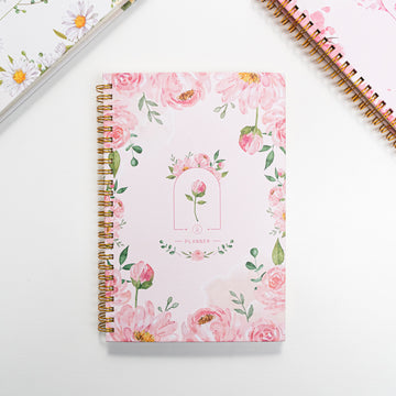 Hardcover Spiral Undated Planner for 12 Months