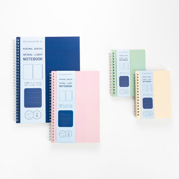 Set of 5 Pastel Spiral Notebooks