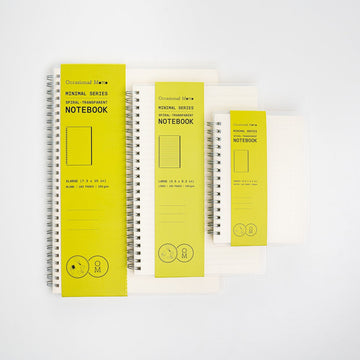Set of 6 Spiral Transparent Cover Notebooks