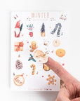 Lovely Winter Holiday Season Aesthetic Christmas Sticker Sheet