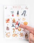 Lovely Winter Holiday Season Aesthetic Christmas Sticker Sheet