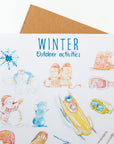 Winter Outdoor Activities Aesthetic Sticker Sheet