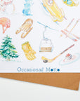 Winter Outdoor Activities Aesthetic Sticker Sheet