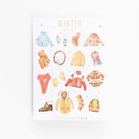 My Closet - Winter Clothing Themed Sticker Sheet