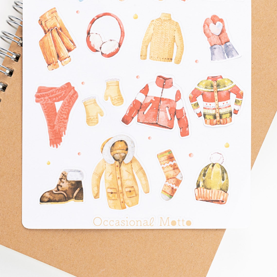 My Closet - Winter Clothing Themed Sticker Sheet