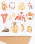 My Closet - Winter Clothing Themed Sticker Sheet