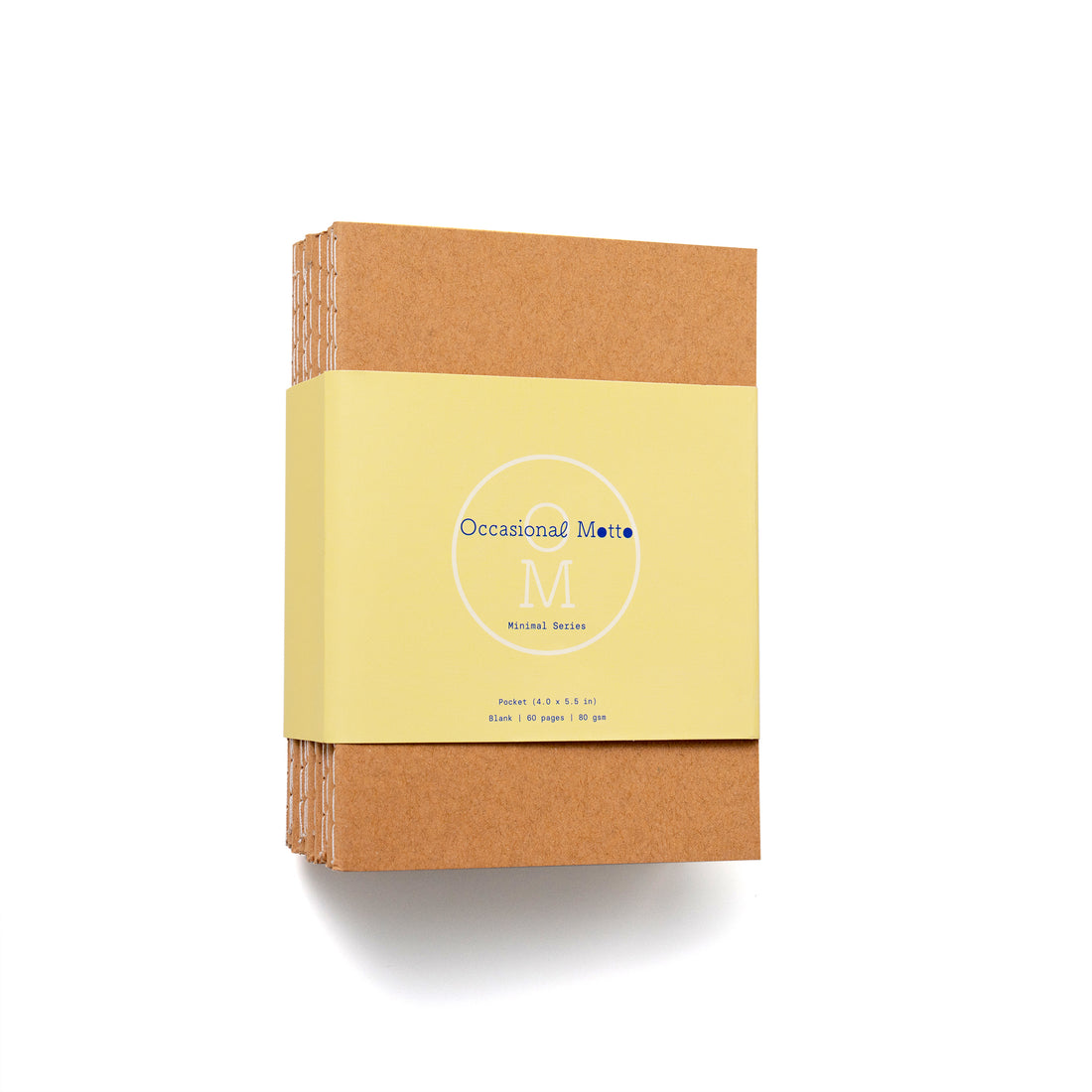 10-Pack Kraft Cover Stitched Notebooks (80gsm layout paper)