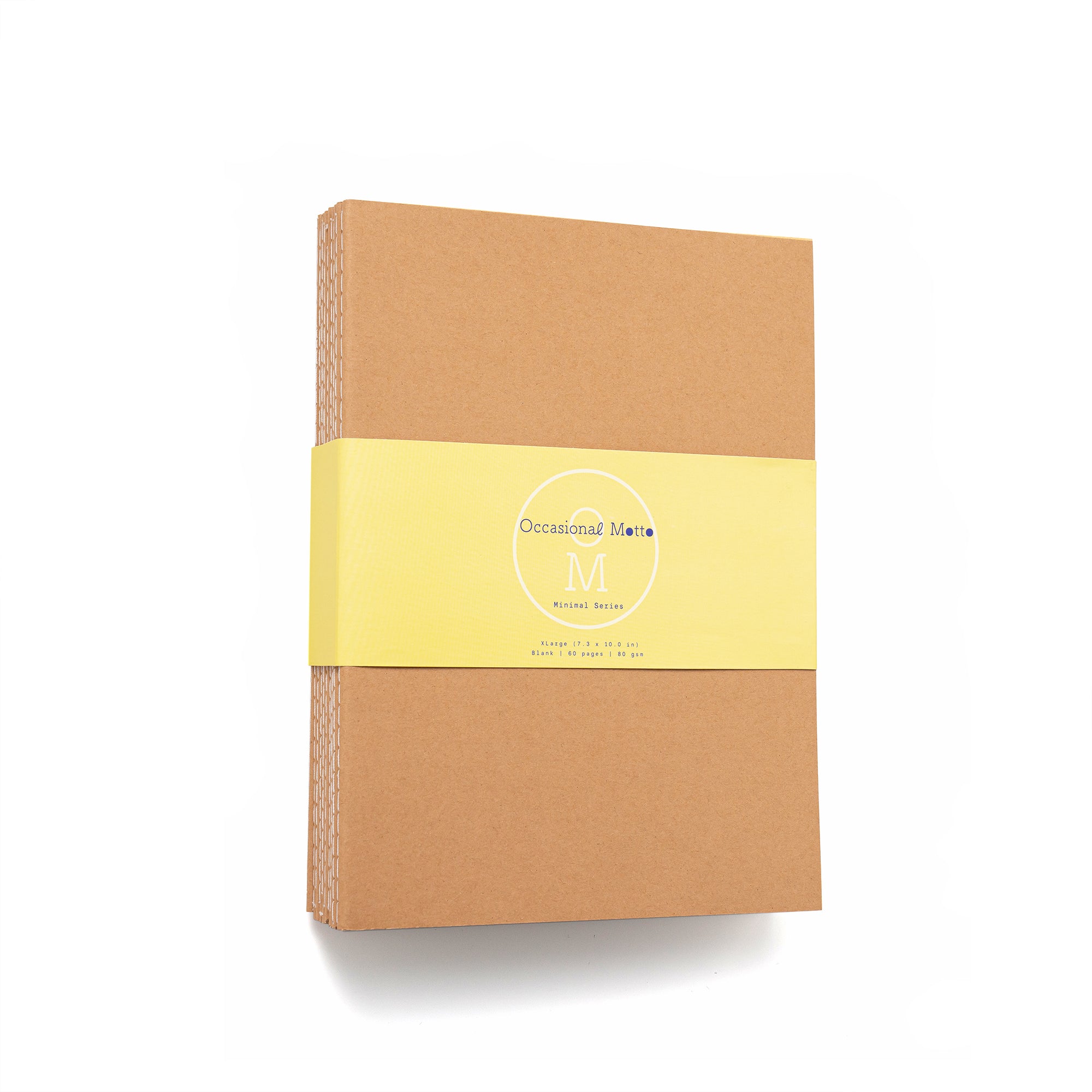 Set of 10 Kraft Cover Sewn Binding Notebooks