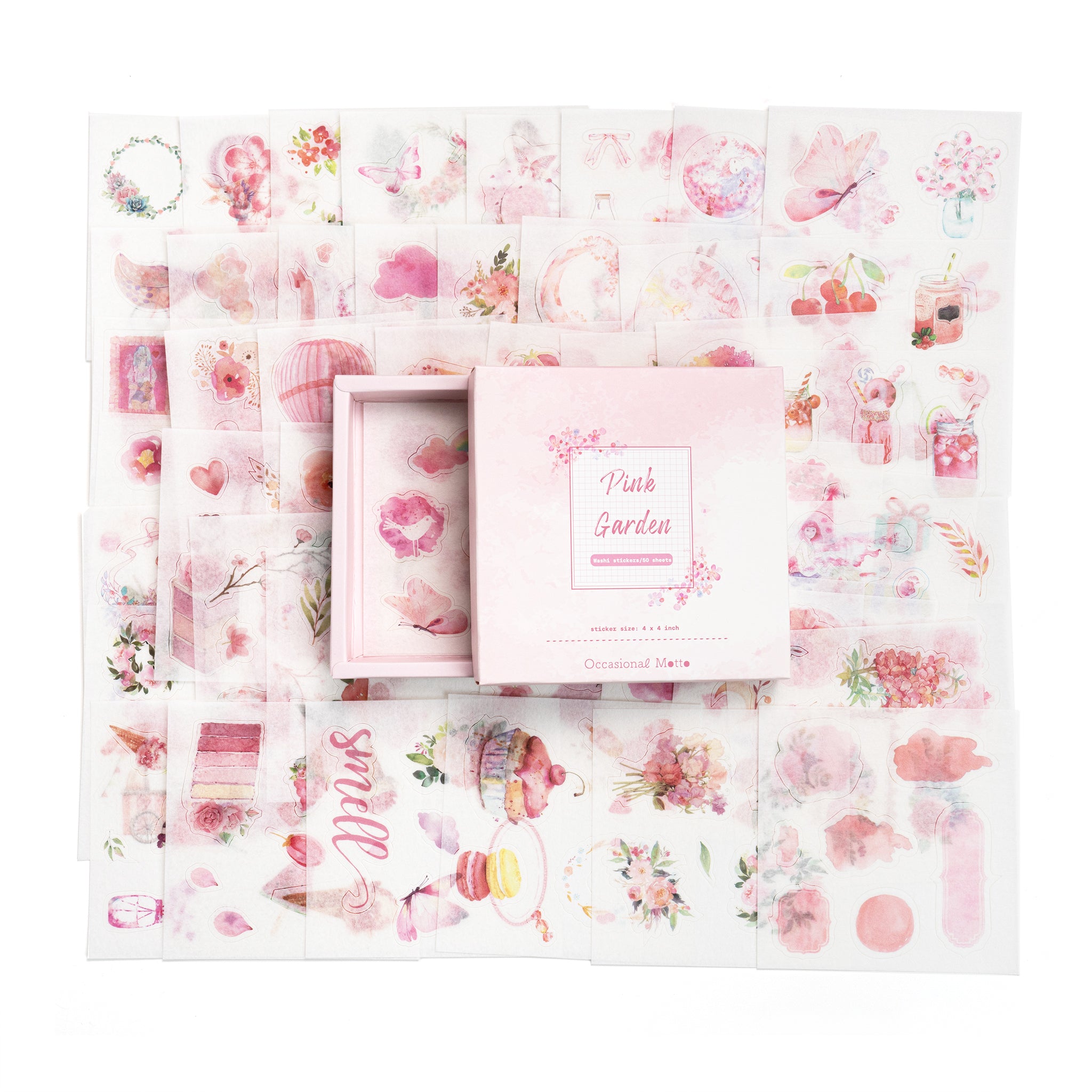 50 sheets kiss cut washi stickers pack – Occasional Motto